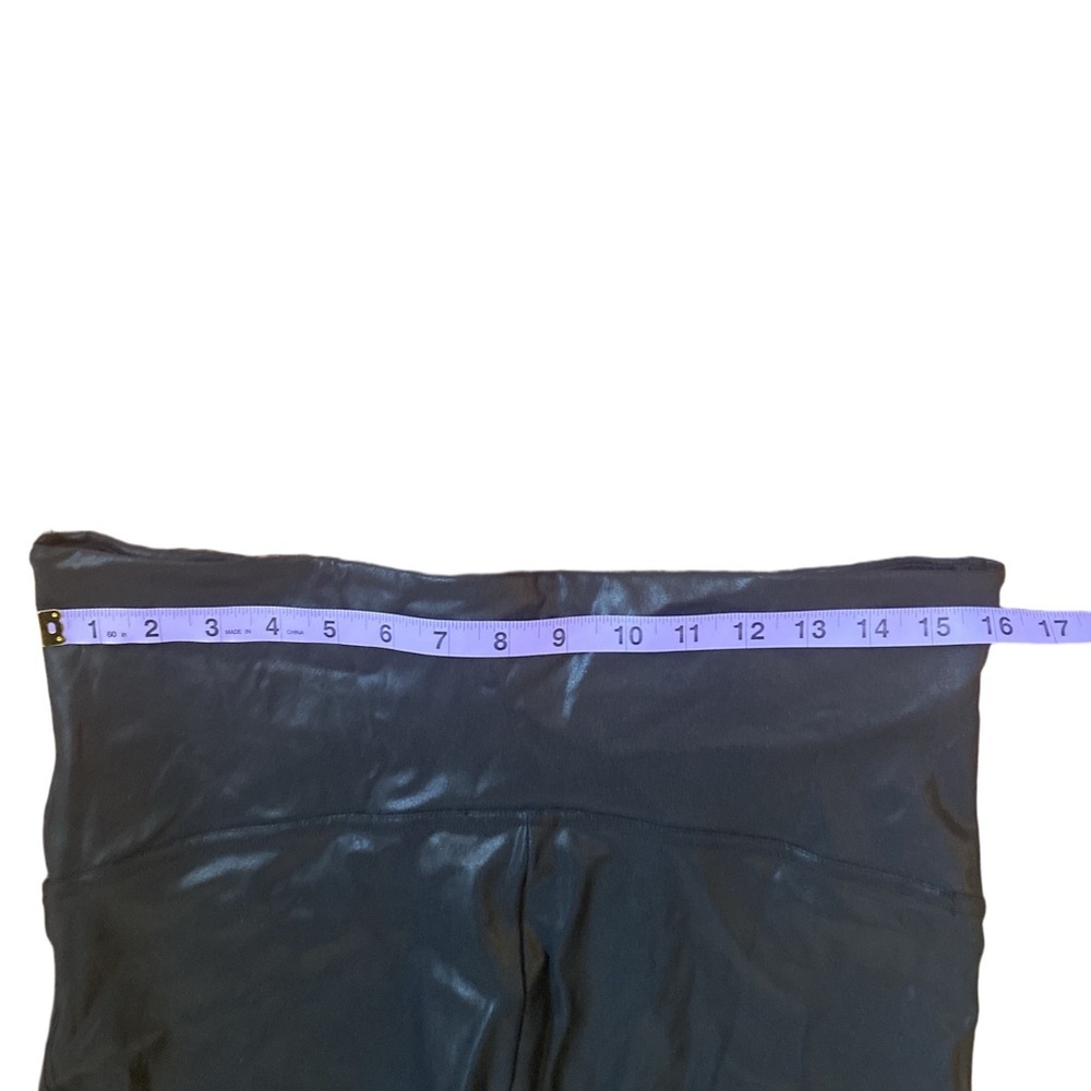 SPANX Faux Leather Moto Leggings Women’s Size 2X Black High Rise Shaping Pants - Picture 6 of 8